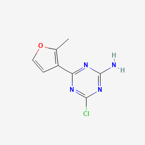 4-Chloro-6-(2-methylfuran-3-YL)-1,3,5-triazin-2-amine