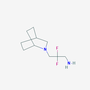 molecular formula C10H18F2N2 B13155188 3-{2-Azabicyclo[2.2.2]octan-2-yl}-2,2-difluoropropan-1-amine 