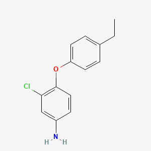 molecular formula C14H14ClNO B1315521 3-氯-4-(4-乙基苯氧基)苯胺 CAS No. 16824-52-5
