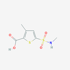 molecular formula C7H9NO4S2 B13155212 3-Methyl-5-(methylsulfamoyl)thiophene-2-carboxylic acid 