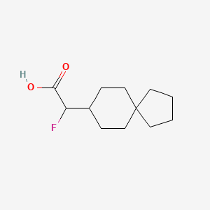 molecular formula C12H19FO2 B13155217 2-Fluoro-2-{spiro[4.5]decan-8-yl}acetic acid 