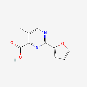 molecular formula C10H8N2O3 B13155230 2-(Furan-2-yl)-5-methylpyrimidine-4-carboxylic acid 