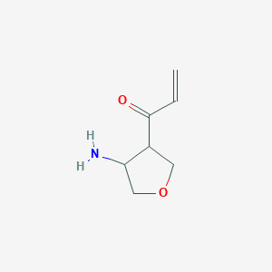 molecular formula C7H11NO2 B13155233 1-(4-Aminooxolan-3-yl)prop-2-en-1-one 