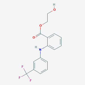 molecular formula C16H14F3NO3 B1315525 2-羟乙基 2-((3-(三氟甲基)苯基)氨基)苯甲酸酯 CAS No. 32508-98-8