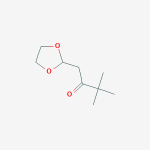 molecular formula C9H16O3 B1315528 1-(1,3-Dioxolan-2-yl)-3,3-dimethyl-butan-2-one CAS No. 87920-18-1