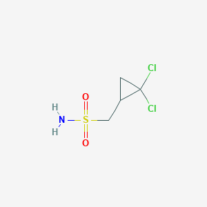 molecular formula C4H7Cl2NO2S B13155341 (2,2-Dichlorocyclopropyl)methanesulfonamide 