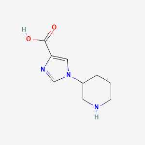 molecular formula C9H13N3O2 B13155378 1-(Piperidin-3-yl)-1H-imidazole-4-carboxylic acid 