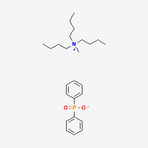 molecular formula C25H40NO2P B13155410 N,N-Dibutyl-N-methylbutan-1-aminium diphenylphosphinate 