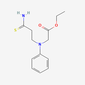 Ethyl 2-[(2-carbamothioylethyl)(phenyl)amino]acetate