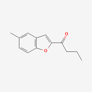 molecular formula C13H14O2 B13155426 1-(5-Methyl-1-benzofuran-2-yl)butan-1-one 