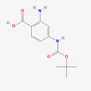 2-Amino-4-{[(tert-butoxy)carbonyl]amino}benzoic acid