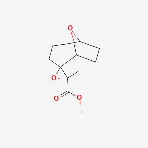 molecular formula C11H16O4 B13155438 Methyl 3'-methyl-8-oxaspiro[bicyclo[3.2.1]octane-2,2'-oxirane]-3'-carboxylate 