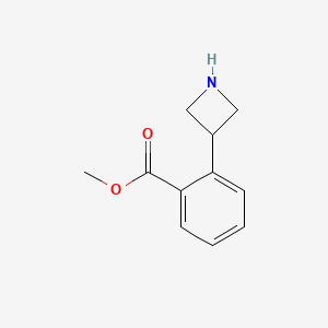 molecular formula C11H13NO2 B13155444 Methyl 2-(azetidin-3-yl)benzoate 