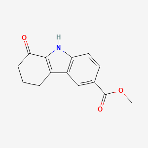 molecular formula C14H13NO3 B1315547 Methyl 1-oxo-2,3,4,9-tetrahydro-1H-carbazole-6-carboxylate CAS No. 104904-62-3