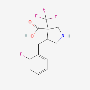 4-[(2-Fluorophenyl)methyl]-3-(trifluoromethyl)pyrrolidine-3-carboxylic acid