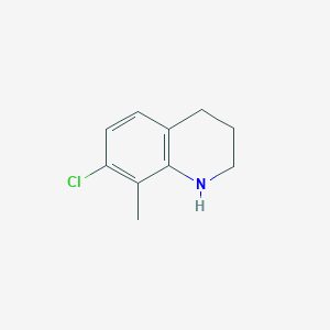 molecular formula C10H12ClN B13155503 7-Chloro-8-methyl-1,2,3,4-tetrahydroquinoline 