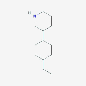 molecular formula C13H25N B13155507 3-(4-Ethylcyclohexyl)piperidine 