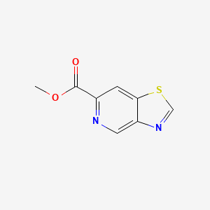 molecular formula C8H6N2O2S B13155515 Methyl thiazolo[4,5-c]pyridine-6-carboxylate CAS No. 1206973-17-2