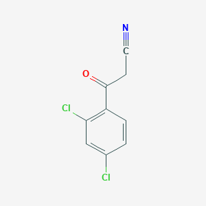 molecular formula C9H5Cl2NO B1315553 2,4-二氯苯甲酰乙腈 CAS No. 39528-61-5
