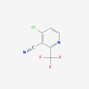 molecular formula C7H2ClF3N2 B13155537 4-Chloro-2-(trifluoromethyl)nicotinonitrile 