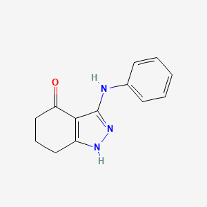 molecular formula C13H13N3O B1315554 3-(phenylamino)-4,5,6,7-tetrahydro-1H-indazol-4-one CAS No. 105543-87-1