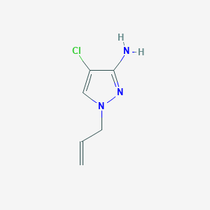 molecular formula C6H8ClN3 B13155567 4-Chloro-1-(prop-2-en-1-yl)-1H-pyrazol-3-amine 