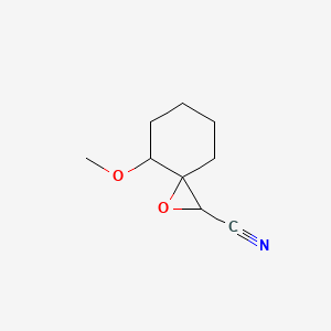 molecular formula C9H13NO2 B13155572 4-Methoxy-1-oxaspiro[2.5]octane-2-carbonitrile 