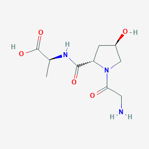 molecular formula C10H17N3O5 B13155586 H-Gly-hyp-ala-OH 