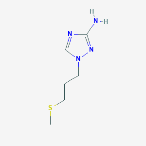 molecular formula C6H12N4S B13155608 1-[3-(Methylsulfanyl)propyl]-1H-1,2,4-triazol-3-amine 