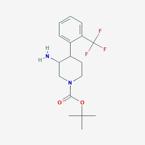 Tert-butyl 3-amino-4-[2-(trifluoromethyl)phenyl]piperidine-1-carboxylate