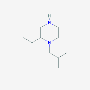 1-(2-Methylpropyl)-2-(propan-2-yl)piperazine