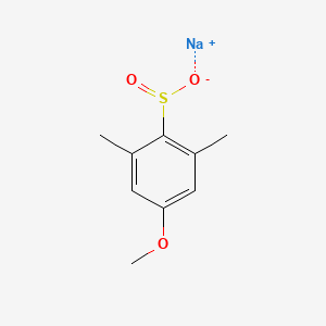 molecular formula C9H11NaO3S B13155638 Sodium 4-methoxy-2,6-dimethylbenzene-1-sulfinate 