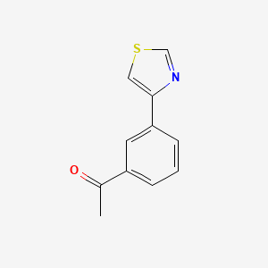 molecular formula C11H9NOS B13155644 1-[3-(1,3-Thiazol-4-yl)phenyl]ethan-1-one 