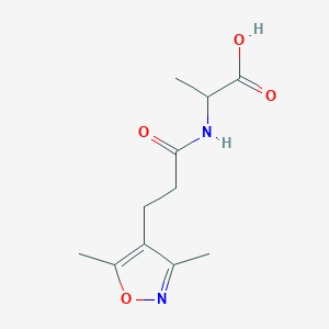 2-[3-(Dimethyl-1,2-oxazol-4-yl)propanamido]propanoic acid