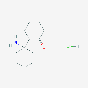 molecular formula C12H22ClNO B1315568 1'-Amino-1,1'-bi(cyclohexyl)-2-one hydrochloride CAS No. 166271-48-3