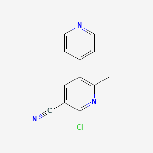 molecular formula C12H8ClN3 B1315569 6-Chloro-2-methyl-3,4'-bipyridine-5-carbonitrile CAS No. 84884-31-1