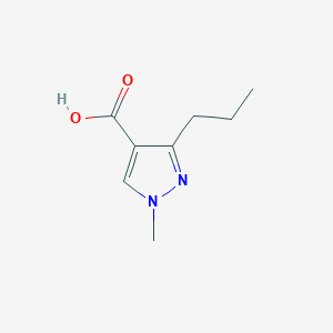 molecular formula C8H12N2O2 B13155698 1-methyl-3-propyl-1H-pyrazole-4-carboxylic acid 