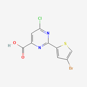 molecular formula C9H4BrClN2O2S B13155749 2-(4-Bromothiophen-2-yl)-6-chloropyrimidine-4-carboxylic acid 