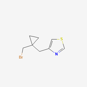 4-([1-(Bromomethyl)cyclopropyl]methyl)-1,3-thiazole