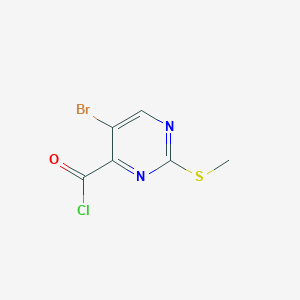 molecular formula C6H4BrClN2OS B1315588 4-嘧啶甲酰氯，5-溴-2-(甲硫基)- CAS No. 79686-05-8