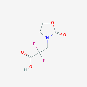 molecular formula C6H7F2NO4 B13155881 2,2-Difluoro-3-(2-oxo-1,3-oxazolidin-3-yl)propanoic acid 