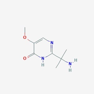 molecular formula C8H13N3O2 B13155886 2-(2-Aminopropan-2-yl)-5-methoxy-3,4-dihydropyrimidin-4-one 