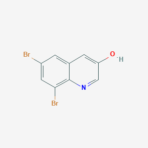 molecular formula C9H5Br2NO B13155919 6,8-Dibromoquinolin-3-ol 