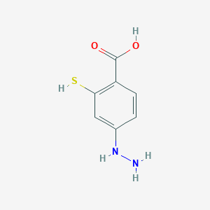 4-Hydrazinyl-2-mercaptobenzoic acid