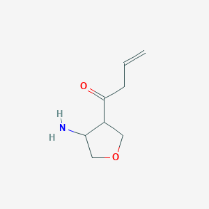 molecular formula C8H13NO2 B13155931 1-(4-Aminooxolan-3-yl)but-3-en-1-one 