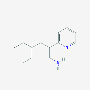 molecular formula C13H22N2 B13155940 4-Ethyl-2-(pyridin-2-yl)hexan-1-amine 