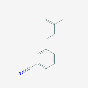 molecular formula C12H13N B1315595 4-(3-氰基苯基)-2-甲基-1-丁烯 CAS No. 90433-28-6