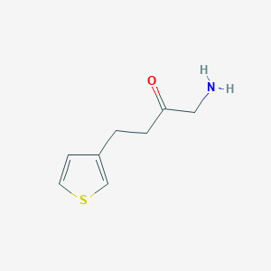 molecular formula C8H11NOS B13155957 1-Amino-4-(thiophen-3-yl)butan-2-one 