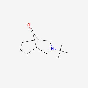 molecular formula C12H21NO B13155962 3-Tert-butyl-3-azabicyclo[3.3.1]nonan-9-one 