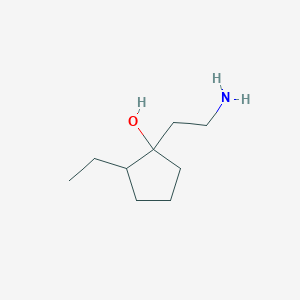 1-(2-Aminoethyl)-2-ethylcyclopentan-1-ol